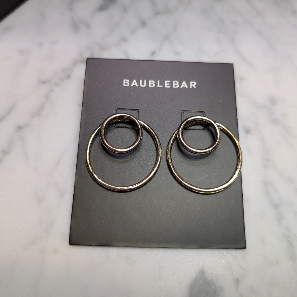 Baublebar Double Hoop Gold Colored Earrings